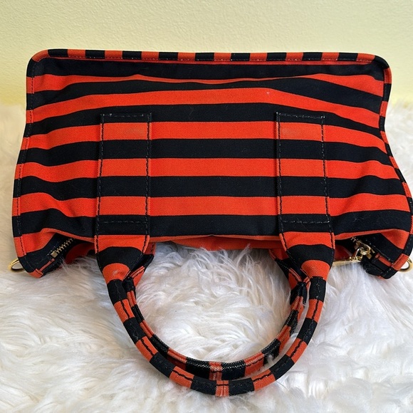 💯Authentic PRADA Canapa Striped Tote Arancio🍀 - Picture 13 of 15